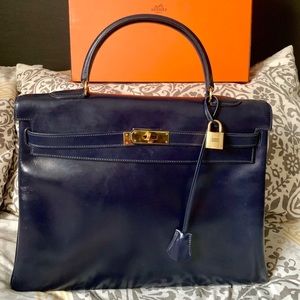 Rare vintage Hermès Kelly Retourne 35